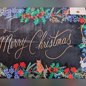 Rifle Paper Loloi Christmas Rug NEW Forest Animals Woodland Holiday Festive